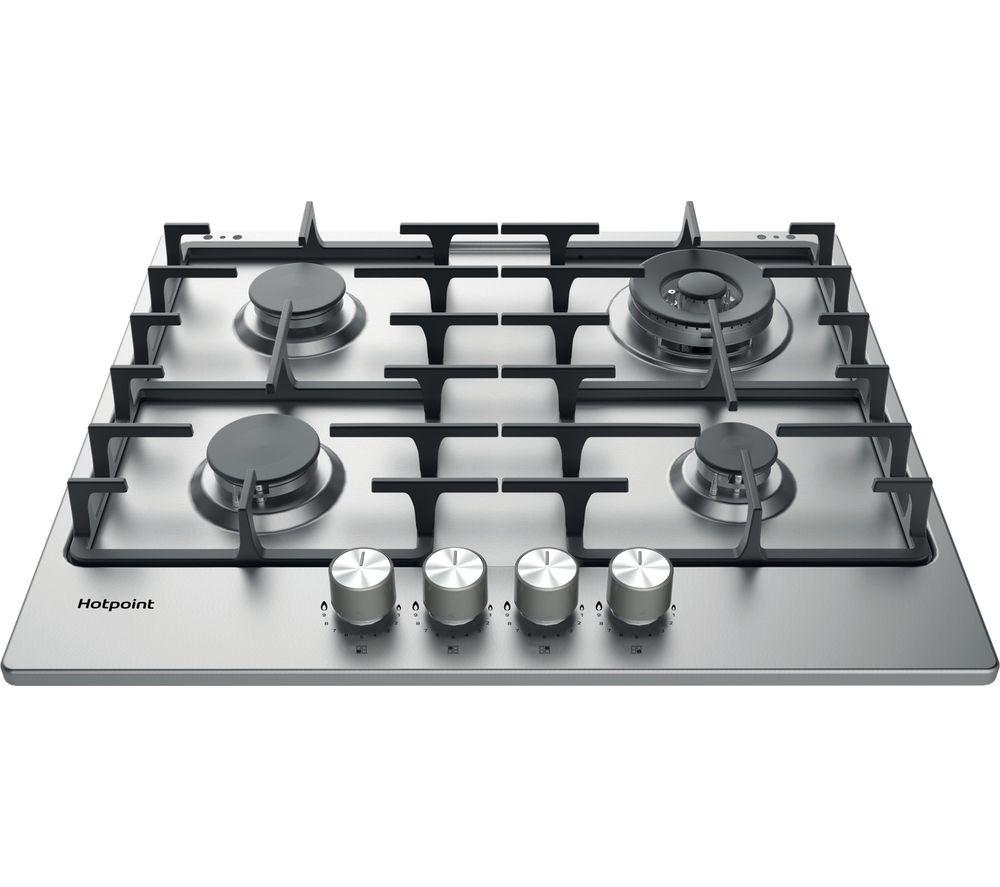HOTPOINT PPH 60G DF IX UK 58 cm Gas Hob - Silver