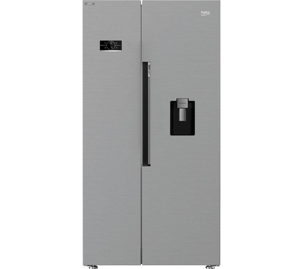 BEKO Pro HarvestFresh ASD2442VPS American-Style Fridge Freezer - Stainless Steel