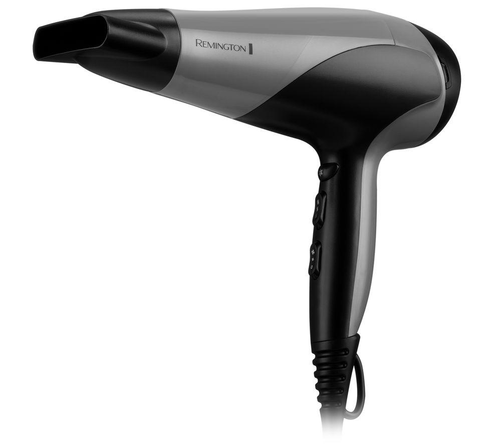 REMINGTON Ionic Dry 2200 D3190S Hair Dryer - Black and Silver