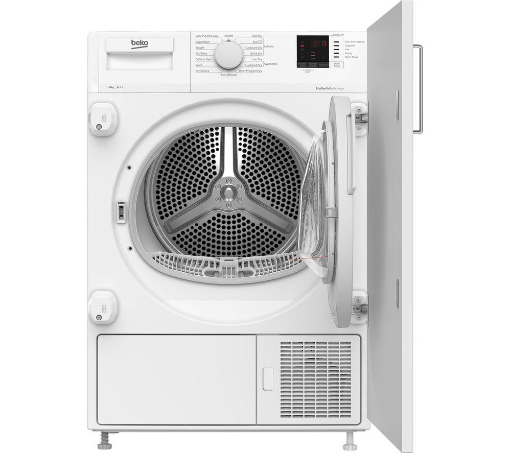 BEKO Pro DTIKP81131W 8 kg Heat Pump Tumble Dryer - White, White