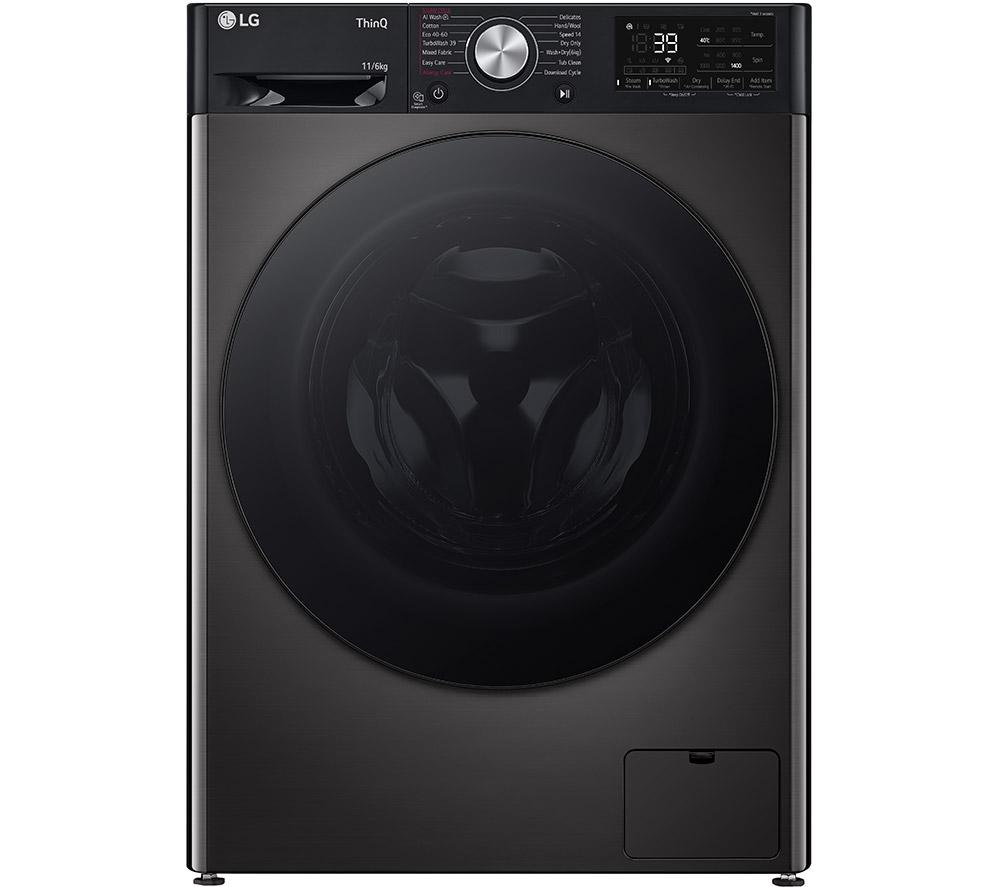 LG Turbowash360 FWY916BBTN1 WiFi-enabled 11 kg Washer Dryer - Black, Black
