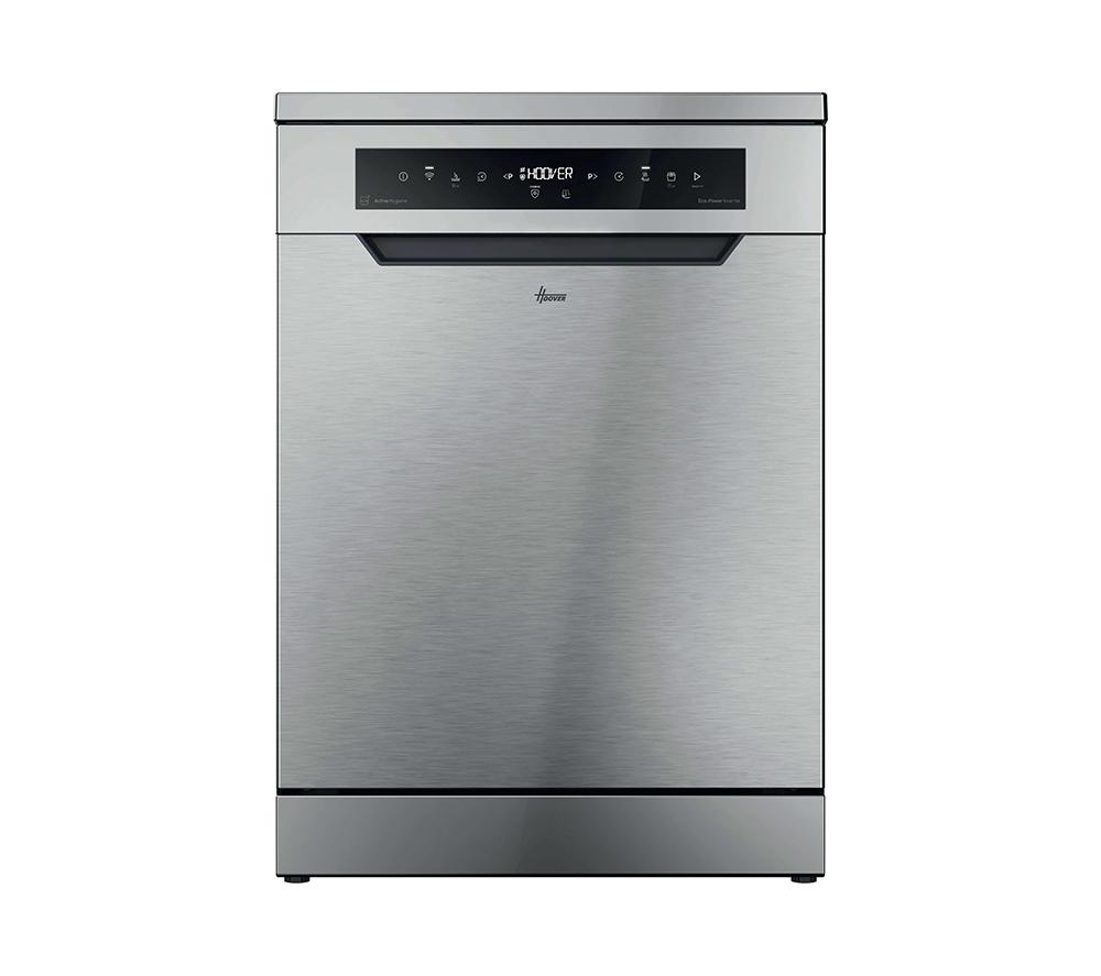 HOOVER H-Dish 600 H6F6B4S1PXUK-80 Full-size WiFi-enabled Dishwasher - Stainless Steel