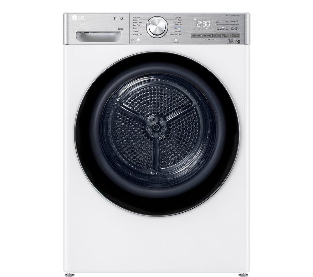 LG DUAL Dry FDV1110W WiFi-enabled 10 kg Heat Pump Tumble Dryer - White, White