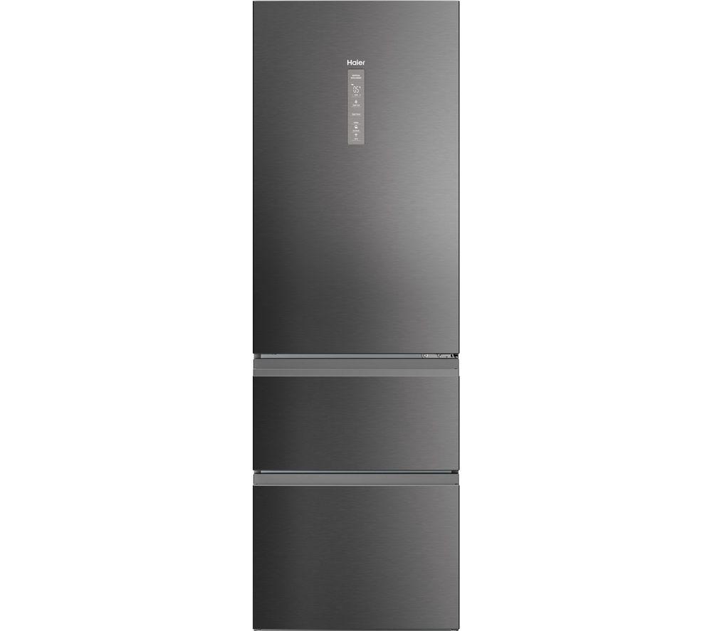 HAIER HTW5618ENMP Fridge Freezer - Platinum Inox