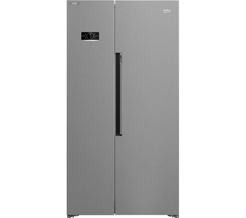 BEKO Pro HarvestFresh ASL1442VPS American-Style Fridge Freezer - Stainless Steel