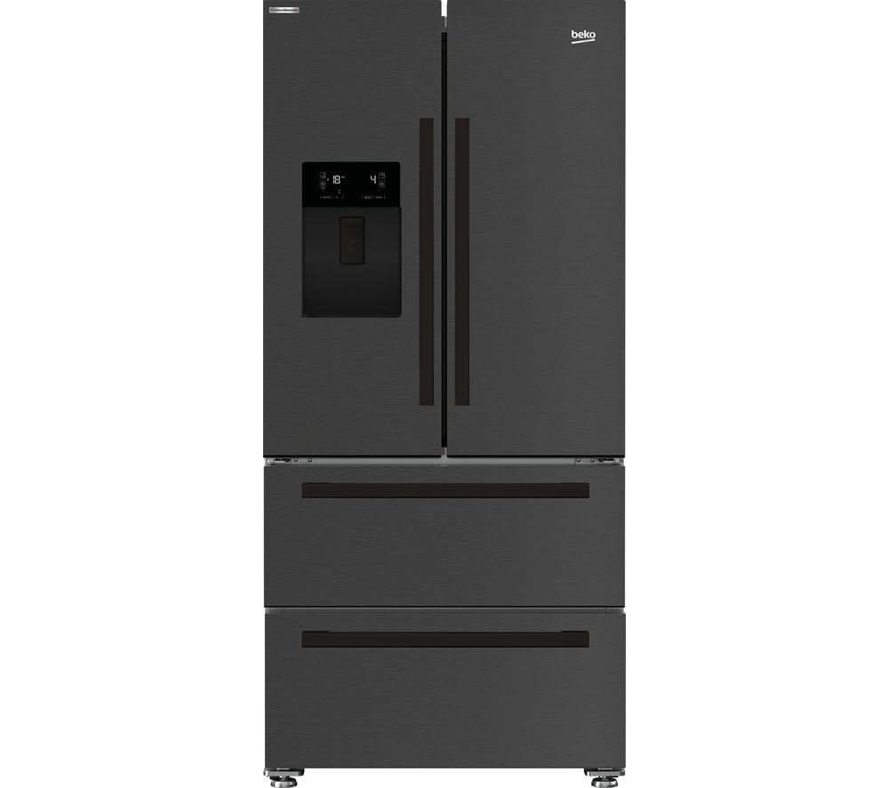BEKO Pro HarvestFresh GNE460520DVPZ Fridge Freezer - Black Steel