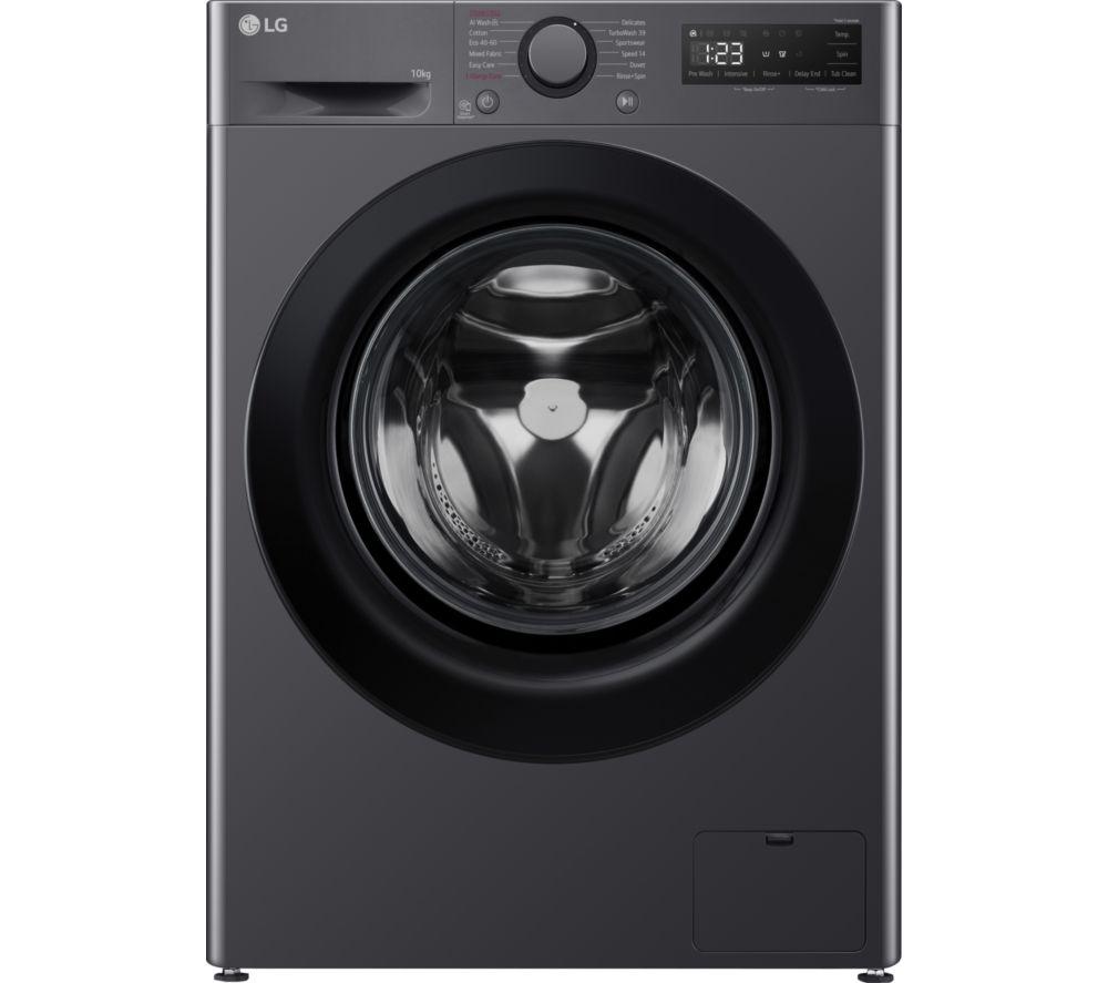 LG TurboWash 360 with AI F4C510GBTN1 10 kg 1400 Spin Washing Machine - Slate Grey
