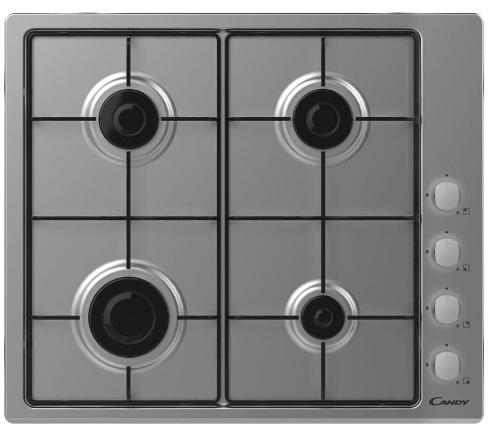 CANDY CHW6LX 60 cm Gas Hob - Silver
