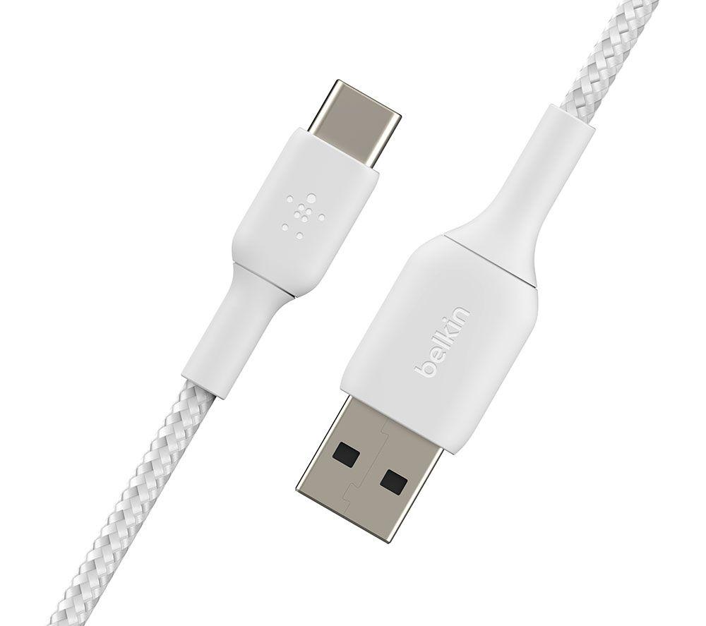 BELKIN Braided USB Type-C to USB Type-A Cable - 3 m, White