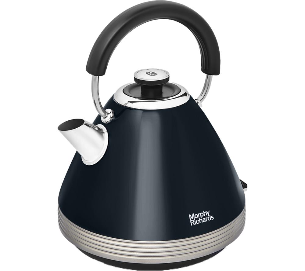 MORPHY RICHARDS Venture Retro Pyramid 100334 Traditional Kettle - Onyx