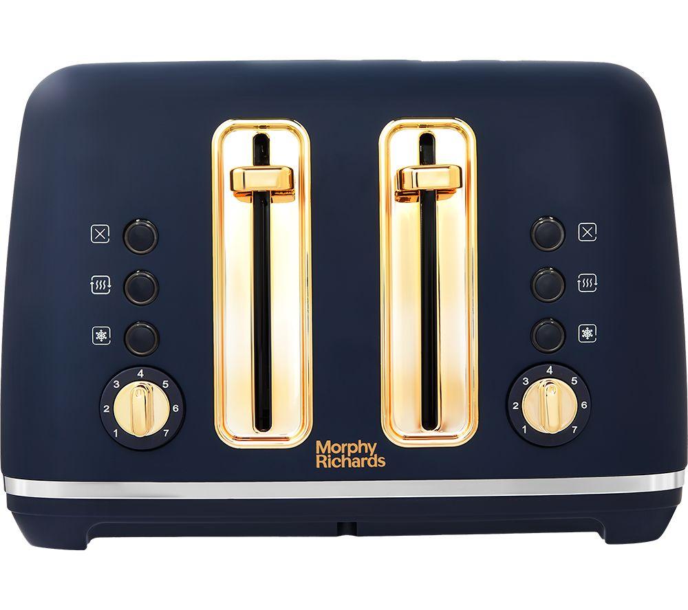 MORPHY RICHARDS Accents 242045 4-Slice Toaster - Midnight Blue & Gold