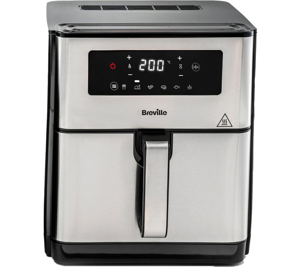 BREVILLE XL 9L Digital VDF131 Air Fryer - Black & Stainless Steel
