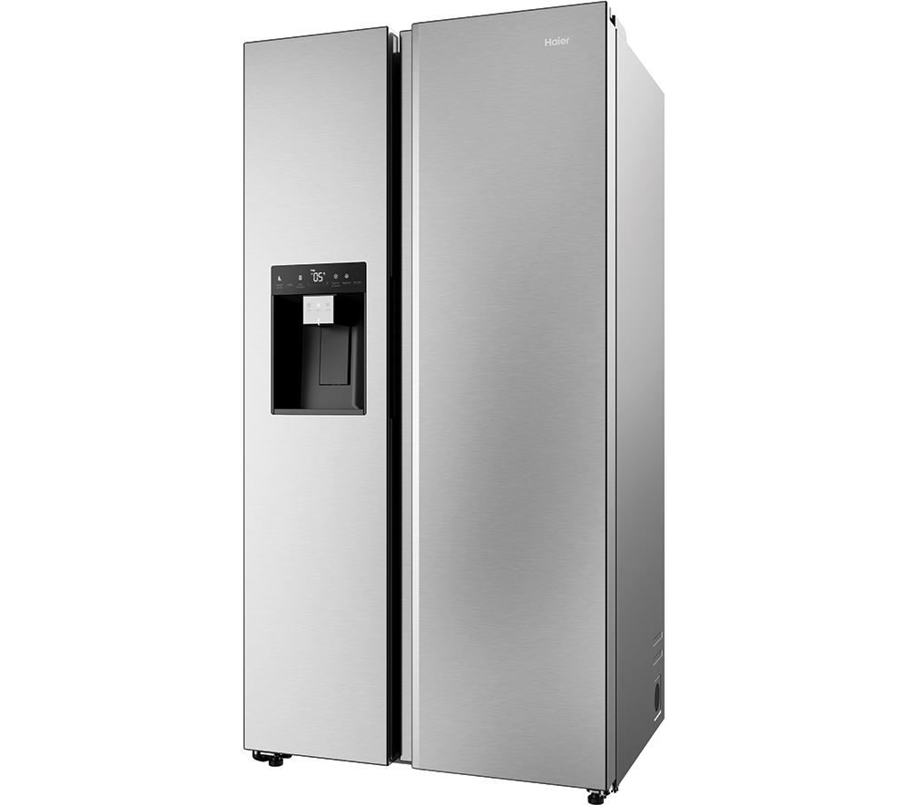 HAIER HSW59F18DIMM American-Style Smart Fridge Freezer - Platinum Inox
