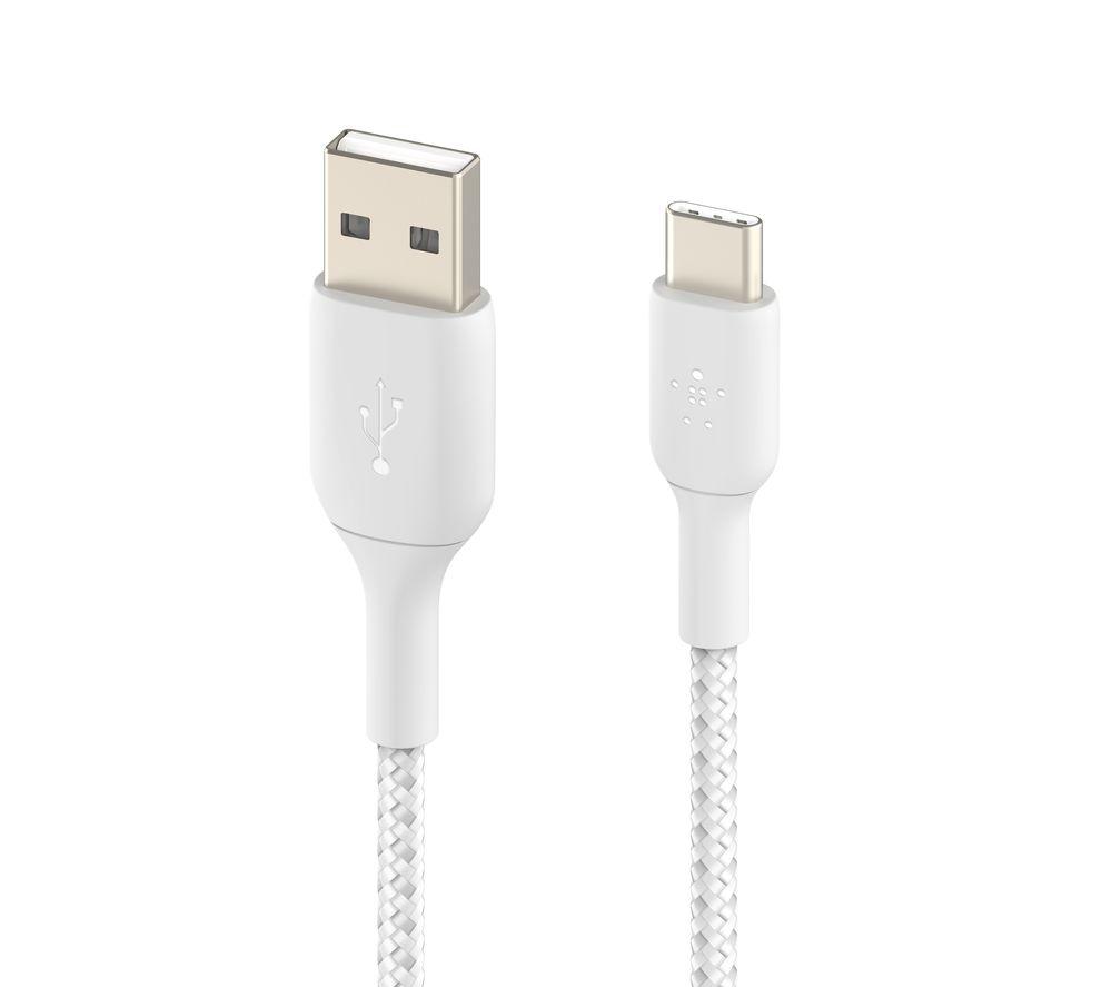 BELKIN Braided USB Type-A to USB Type-C Cable - 1 m, White