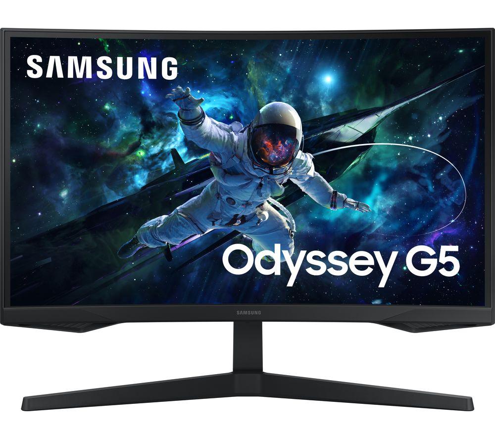 SAMSUNG Odyssey G5 LS27CG552EUXXU Quad HD 27inch Curved VA LCD Gaming Monitor - Black