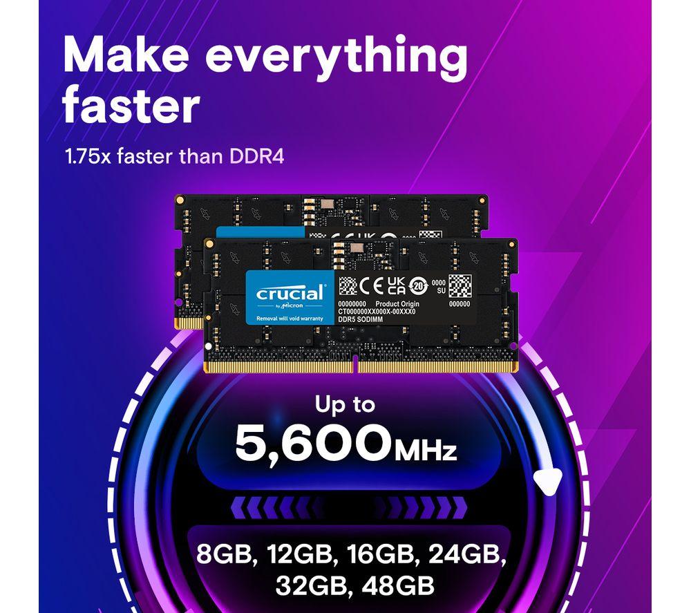 Buy CRUCIAL DDR5 4800 MHz Laptop RAM - 32 GB | Currys