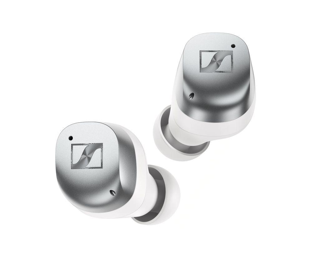 SENNHEISER Momentum MTW4 Wireless Bluetooth Noise-Cancelling Sports Earbuds - White & Silver