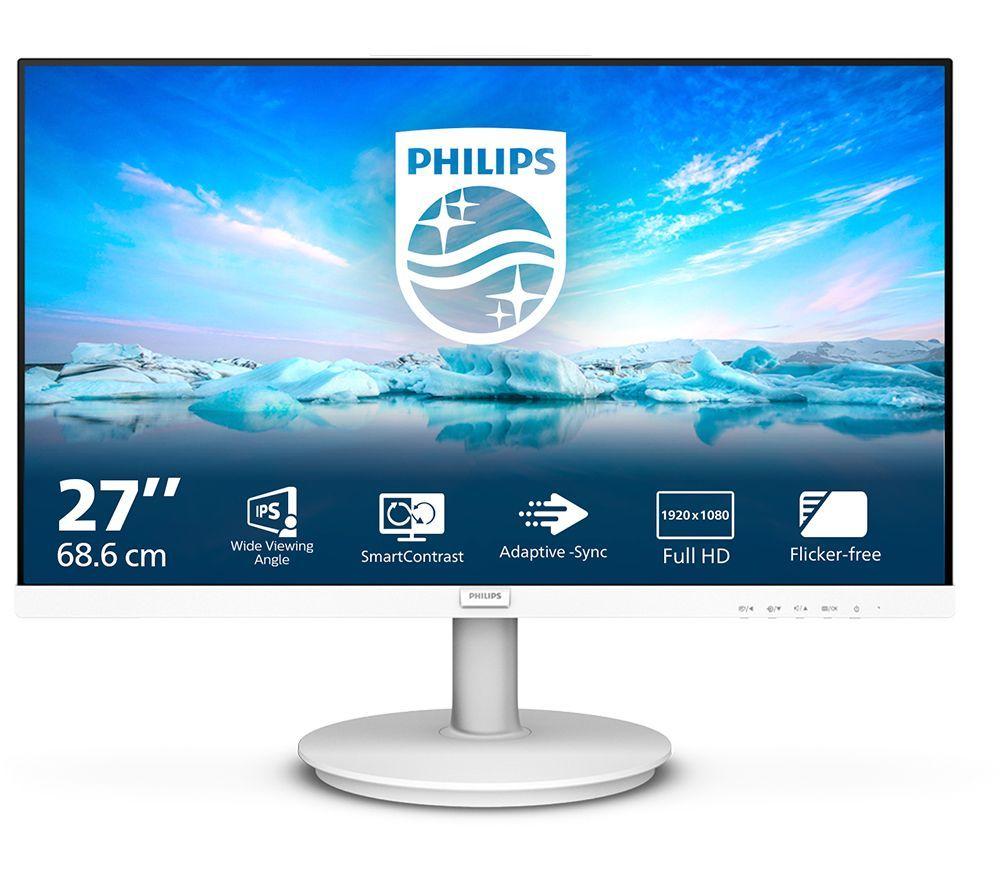 PHILIPS 271V8AW Full HD 27inch LCD Monitor - White