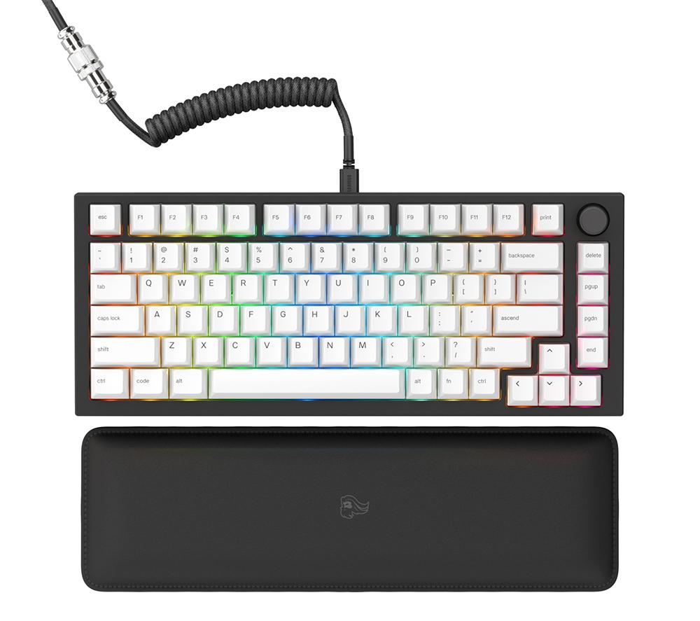 Glorious GMMK PRO Prebuilt 75% Mechanical Gaming Keyboard - Black, Black,White