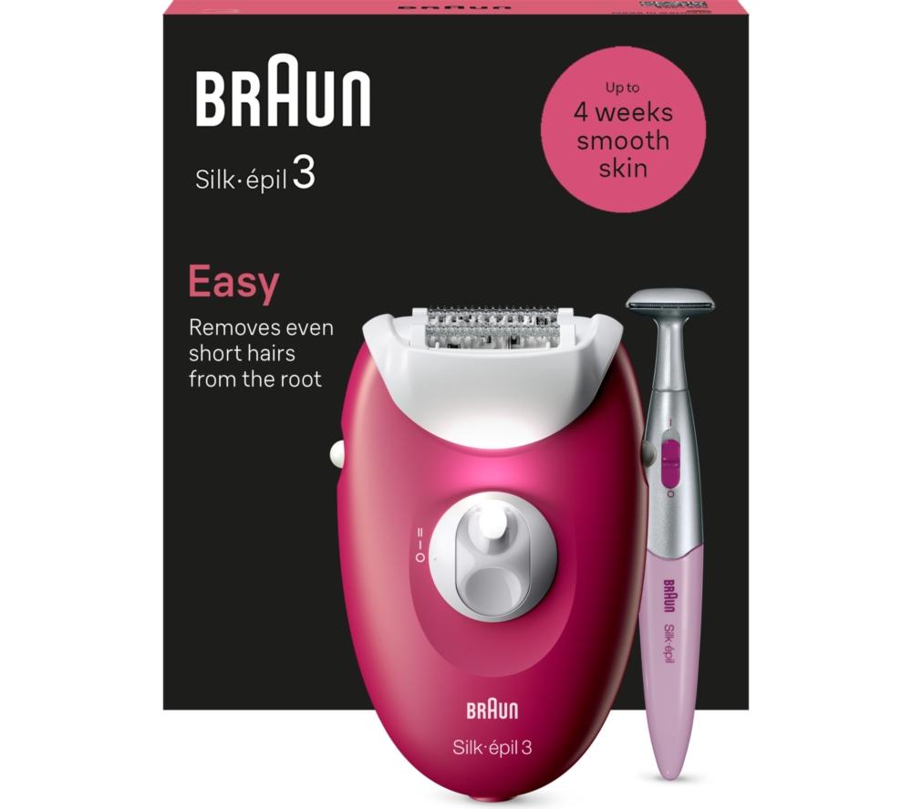 BRAUN Silk-épil Series 3 3-202 Epilator - Raspberry