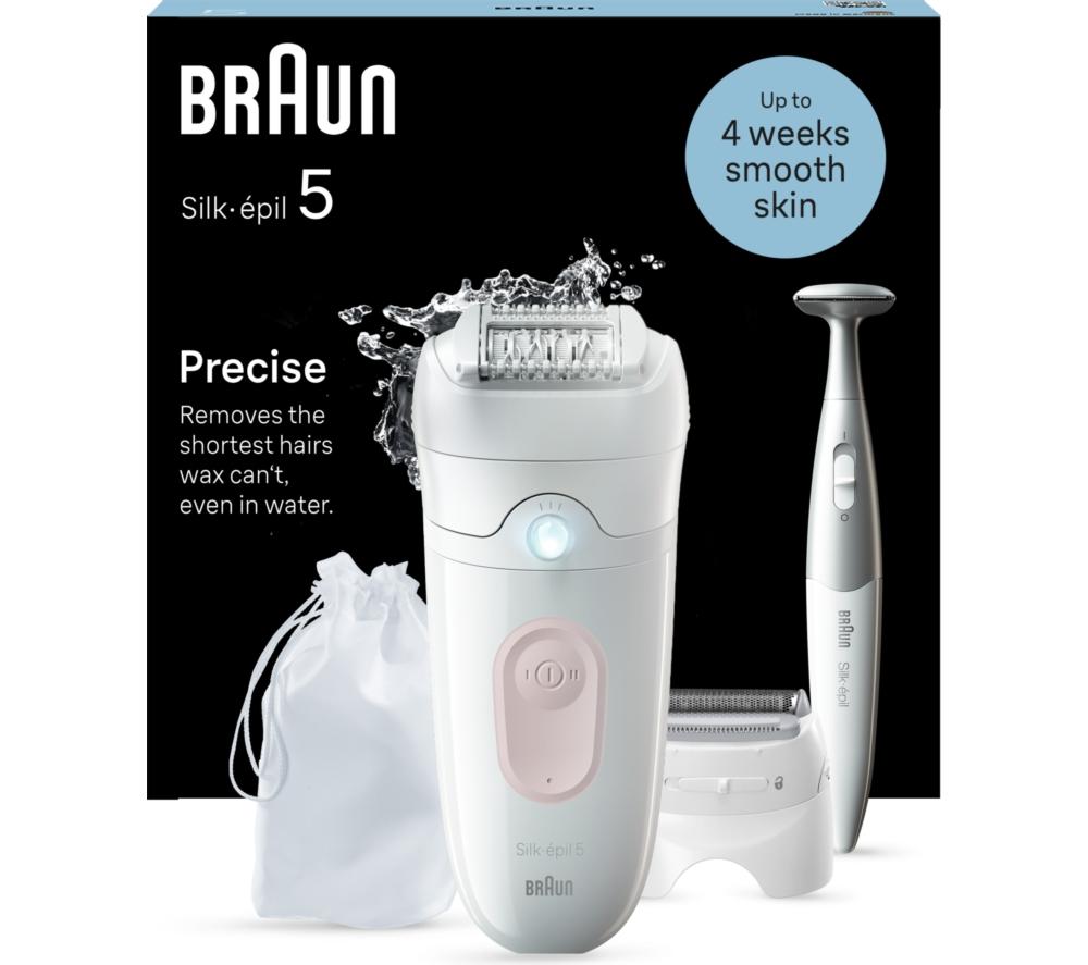 BRAUN Silk-épil 5 5-230 Wet & Dry Epilator - White & Flamingo