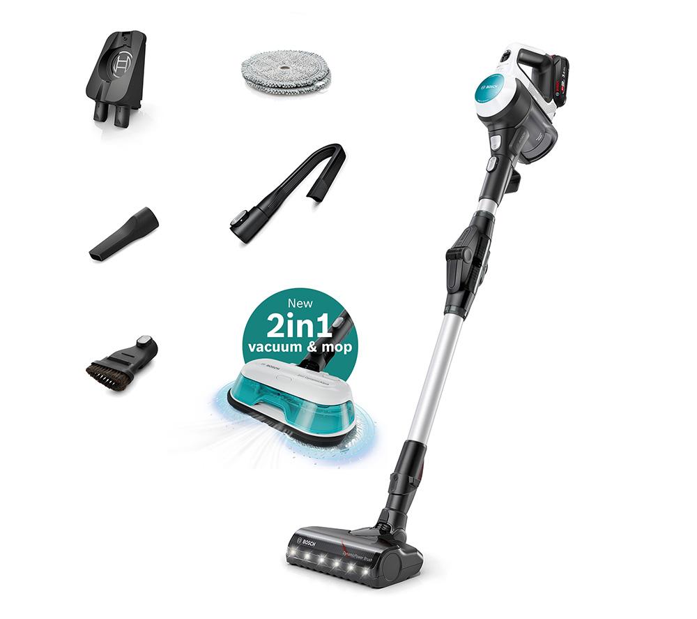 BOSCH Unlimited 7 Aqua BCS71HYGGB 2-in-1 Cordless Vacuum Cleaner - White & Turquoise