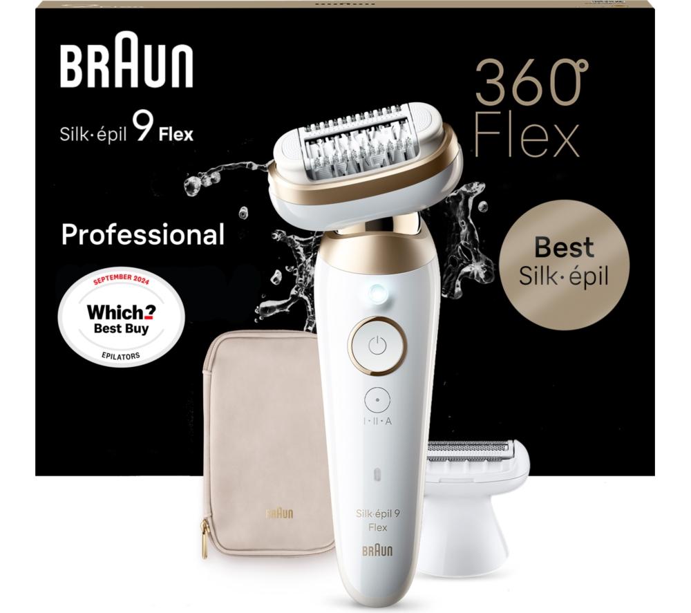BRAUN Silk-épil 9 Flex 9 3D SE9-041 Wet & Dry Epilator - Gold