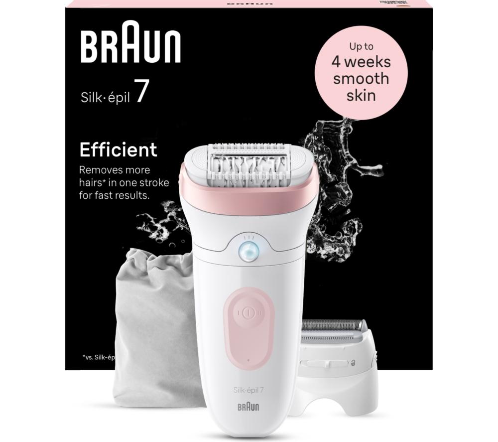 BRAUN Silk-épil 7 SE7-030 Wet & Dry Epilator - Flamingo