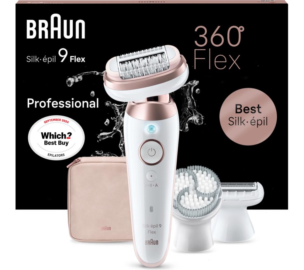 BRAUN Silk-épil 9 Flex 9 3D SE9-060 Wet & Dry Epilator - Rose Titan