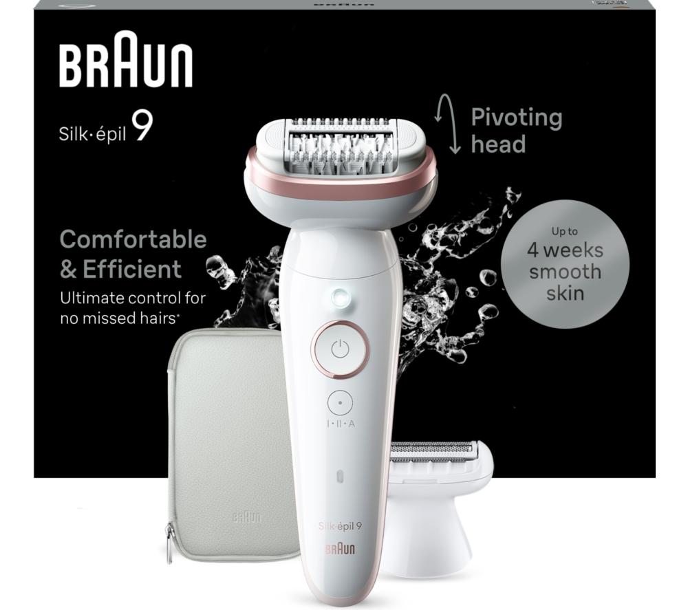 BRAUN Silk-épil 9 SE9-030 Wet & Dry Epilator - Flamingo