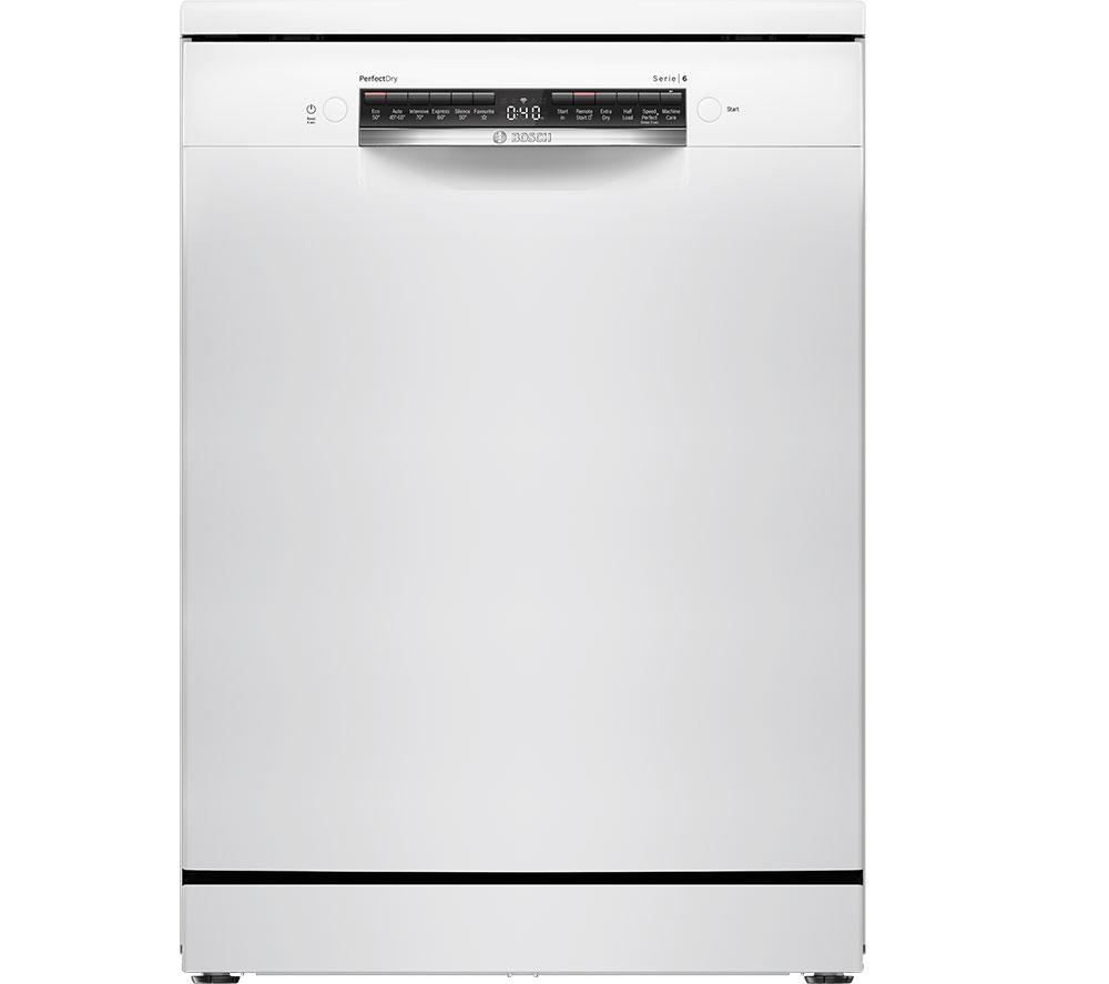 BOSCH Series 6 PerfectDry SMS6ZCW10G Full-size WiFi-enabled Dishwasher - White