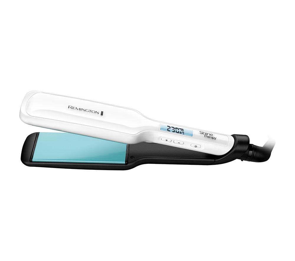 REMINGTON Shine Therapy S8550 Hair Straightener - White & Blue
