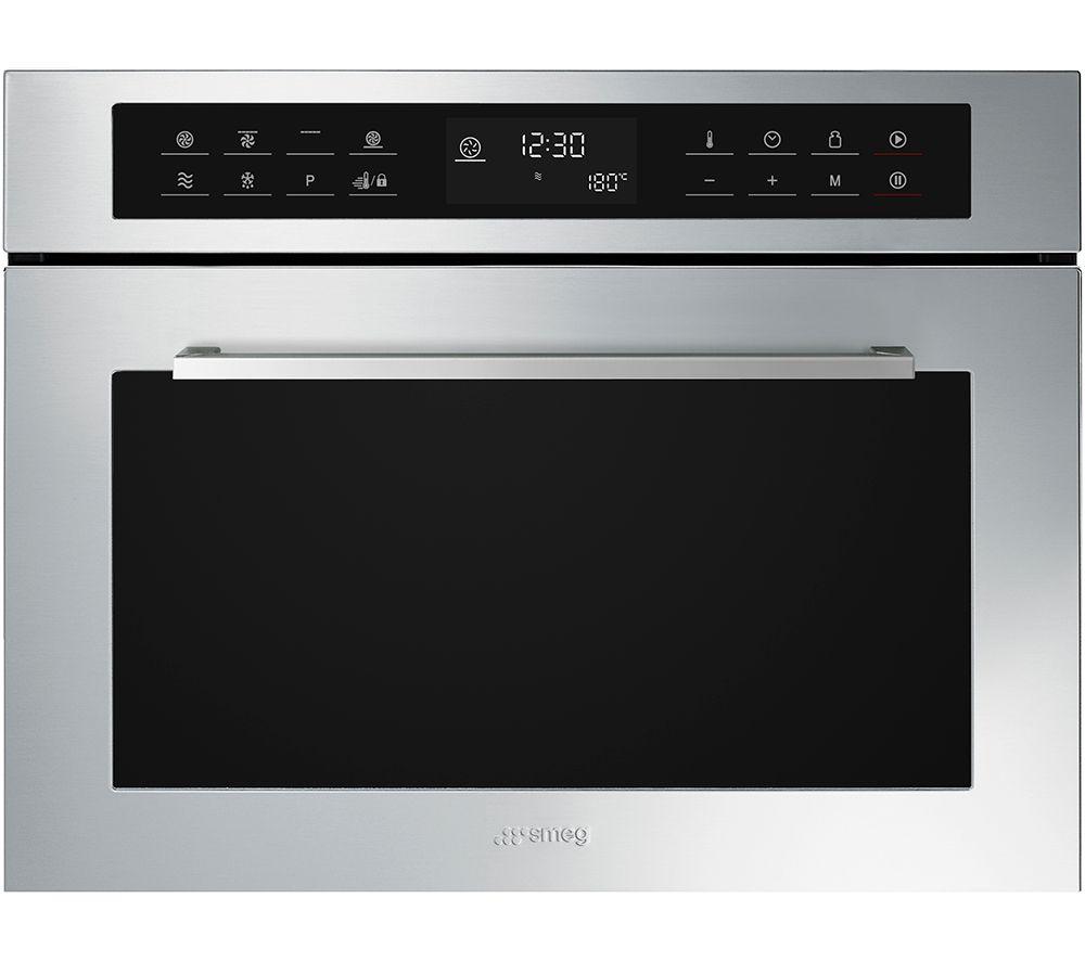 SMEG Cucina SF4400MCX1 Built-in Compact Combination Microwave - Stainless Steel