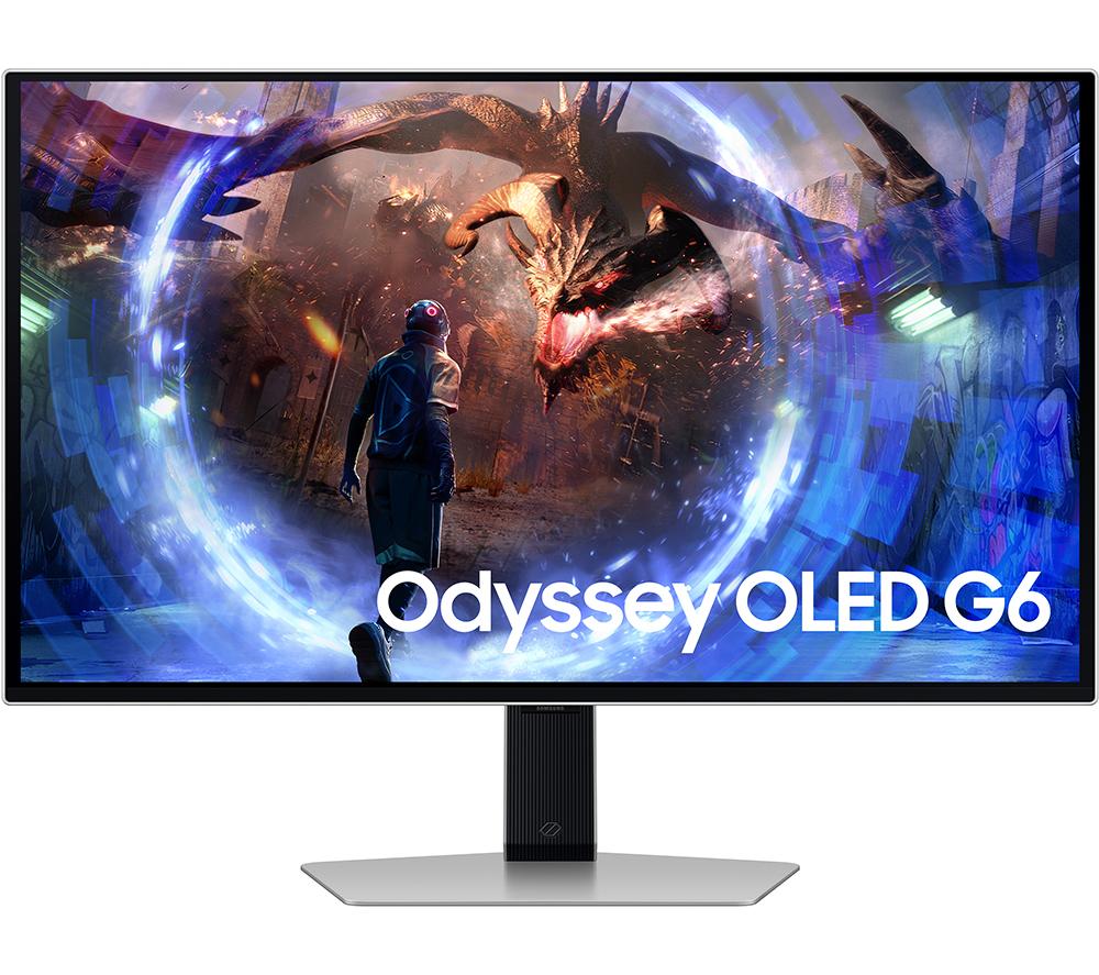 SAMSUNG Odyssey G6 LS27DG602SUXXU Quad HD 27inch OLED Gaming Monitor - Silver
