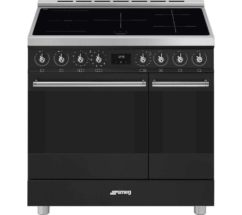 SMEG C92IPMB2 90 cm Electric Induction Range Cooker - Matte Black