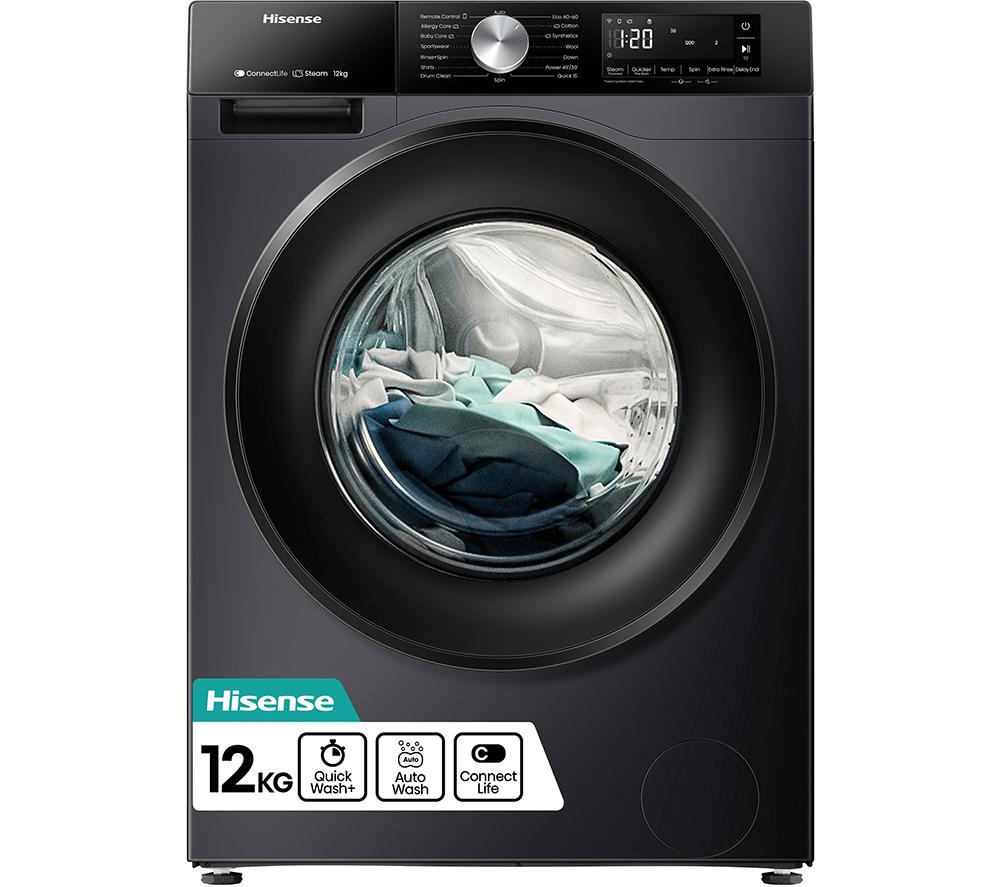 HISENSE 3S Series WF3S1243BB3 WiFi-enabled 12 kg 1400 Spin Washing Machine - Black