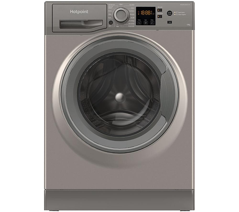 HOTPOINT Anti-Stain NSWM 1046 GG UK 10 kg 1400 Spin Washing Machine - Graphite