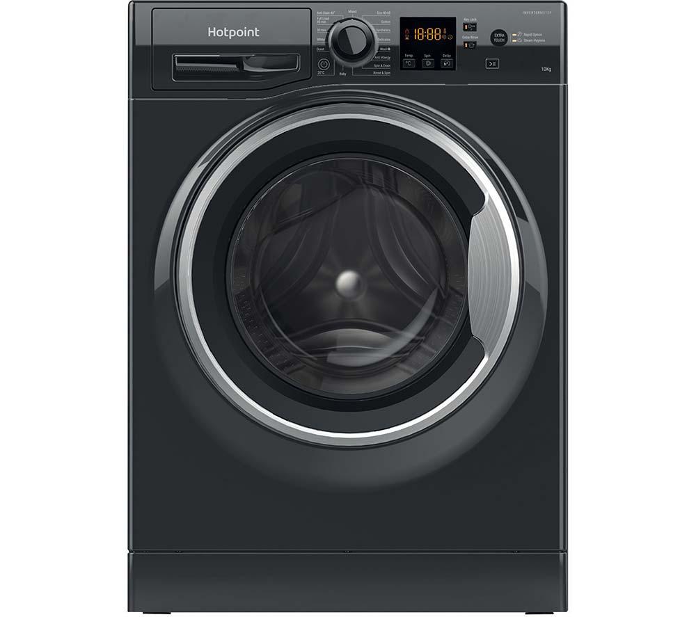 HOTPOINT Anti-Stain NSWM 1046 BS UK 10 kg 1400 Spin Washing Machine - Black