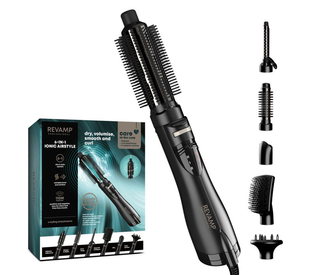 REVAMP 6-in-1 Airstyle DR-1250 Hot Air Styler   Black