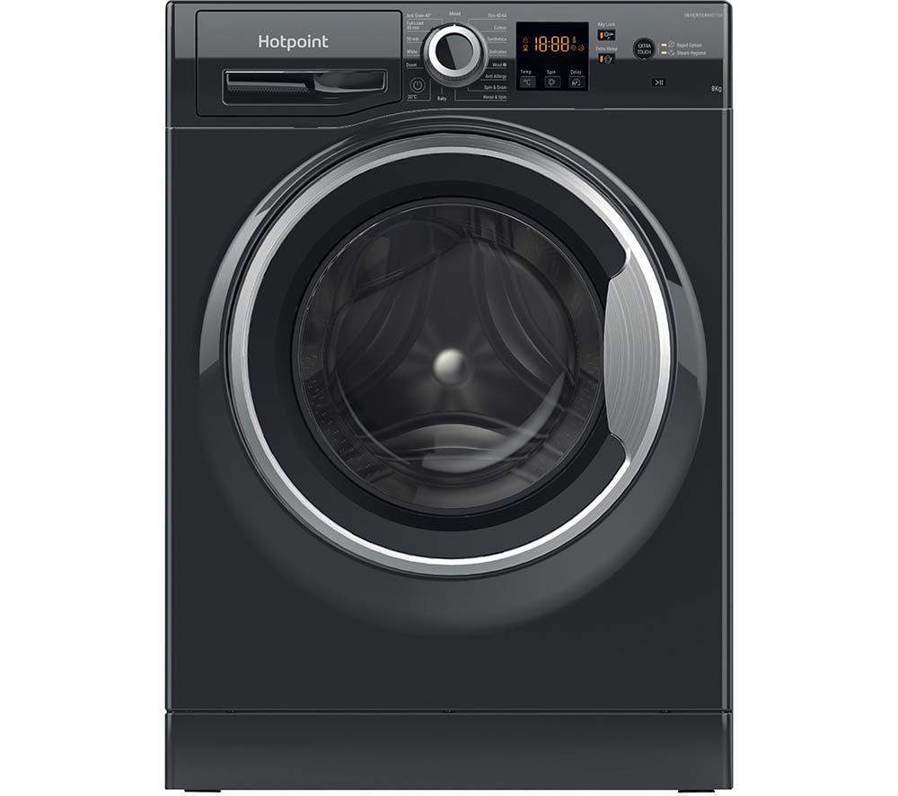 HOTPOINT Anti-Stain NSWR 846 BS UK 8 kg 1400 Spin Washing Machine - Black