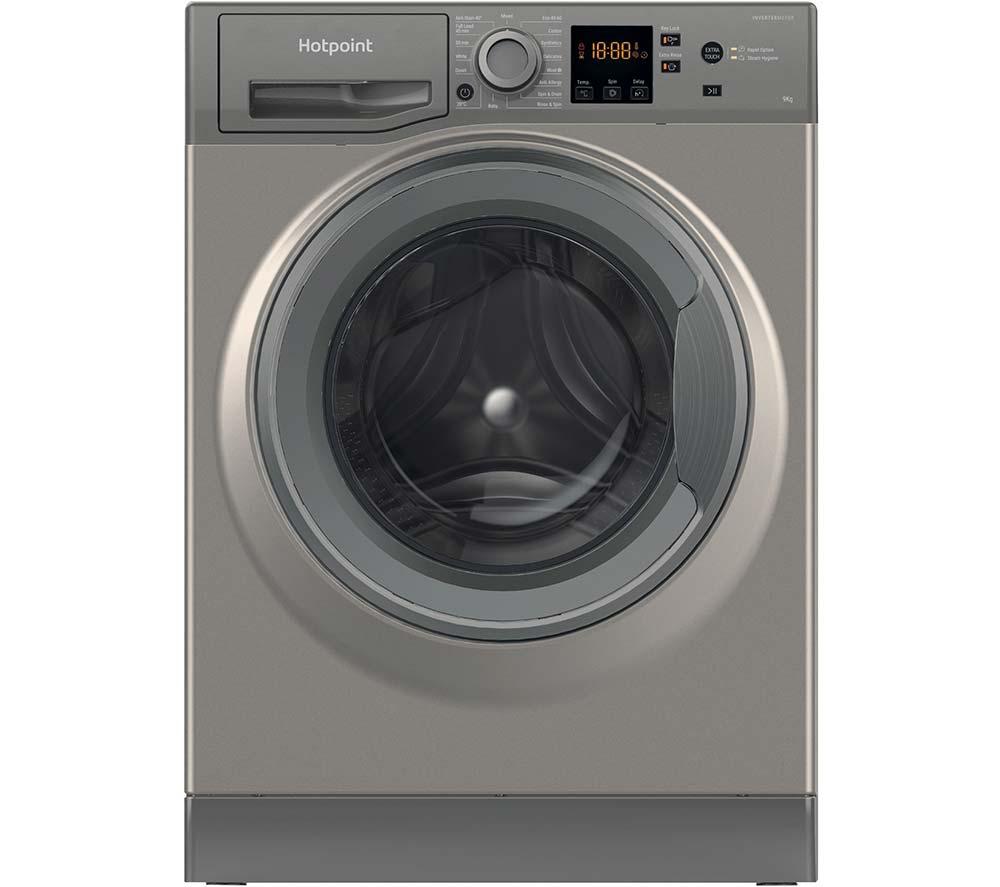 HOTPOINT Anti-stain NSWR 946 GK UK 9 kg 1400 Spin Washing Machine - Graphite