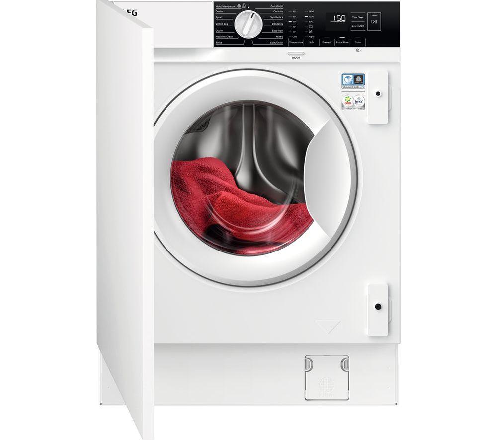 AEG 6000 Series ProSense LFX6G8434BI Integrated 8 kg 1400 Spin Washing Machine