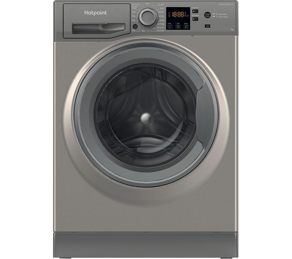 HOTPOINT Anti-stain NSWR 7469 GK UK 7 kg 1400 Spin Washing Machine - Graphite