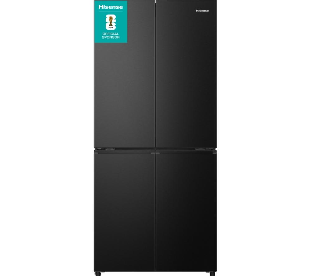 HISENSE PureFlat RQ5P470SAFD Fridge Freezer - Black Stainless Steel