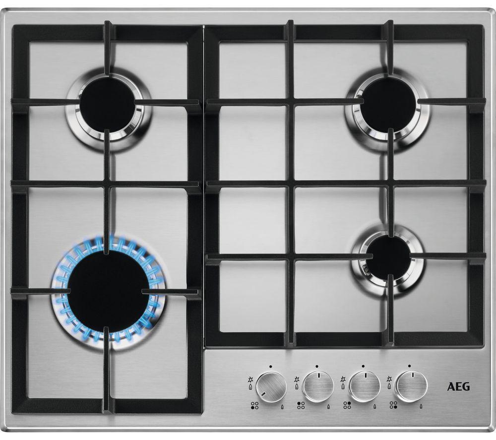 AEG 3000 Series HGX64200SM 60 cm Gas Hob - Stainless Steel