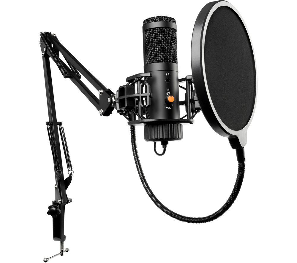 NOS X500 USB Microphone Boom Set - Black