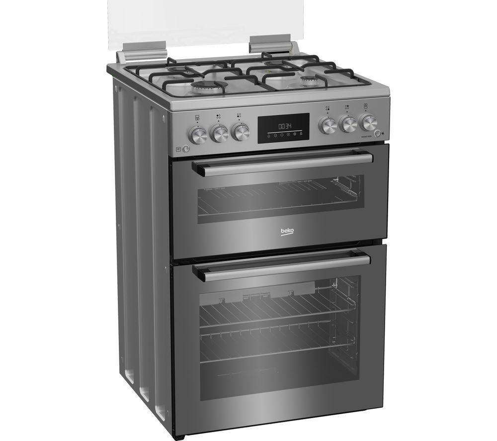BEKO Pro FDG6272TCSM 60 cm Gas Cooker - Silver Mirror