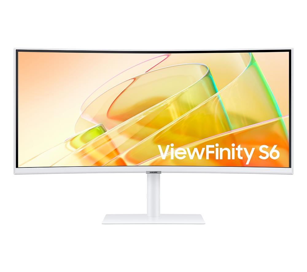 SAMSUNG ViewFinity S6 LS34C650TAUXXU Wide Quad HD 34inch Curved VA LCD Monitor - White