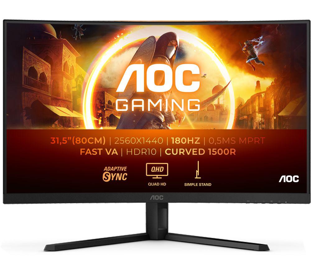 AOC CQ32G4VE Quad HD 32inch Curved VA LCD Gaming Monitor - Black