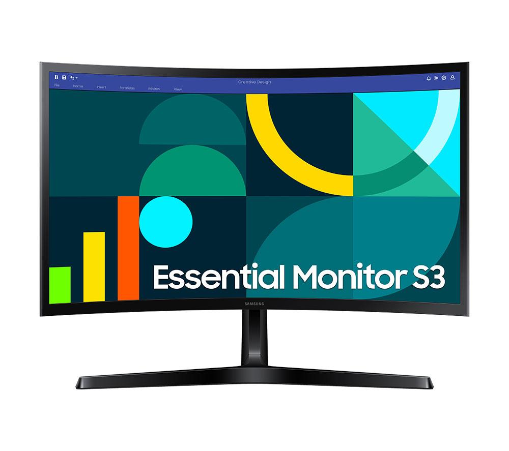 SAMSUNG LS24D366GAUXXU Full HD 24inch Curved VA LCD Monitor - Black